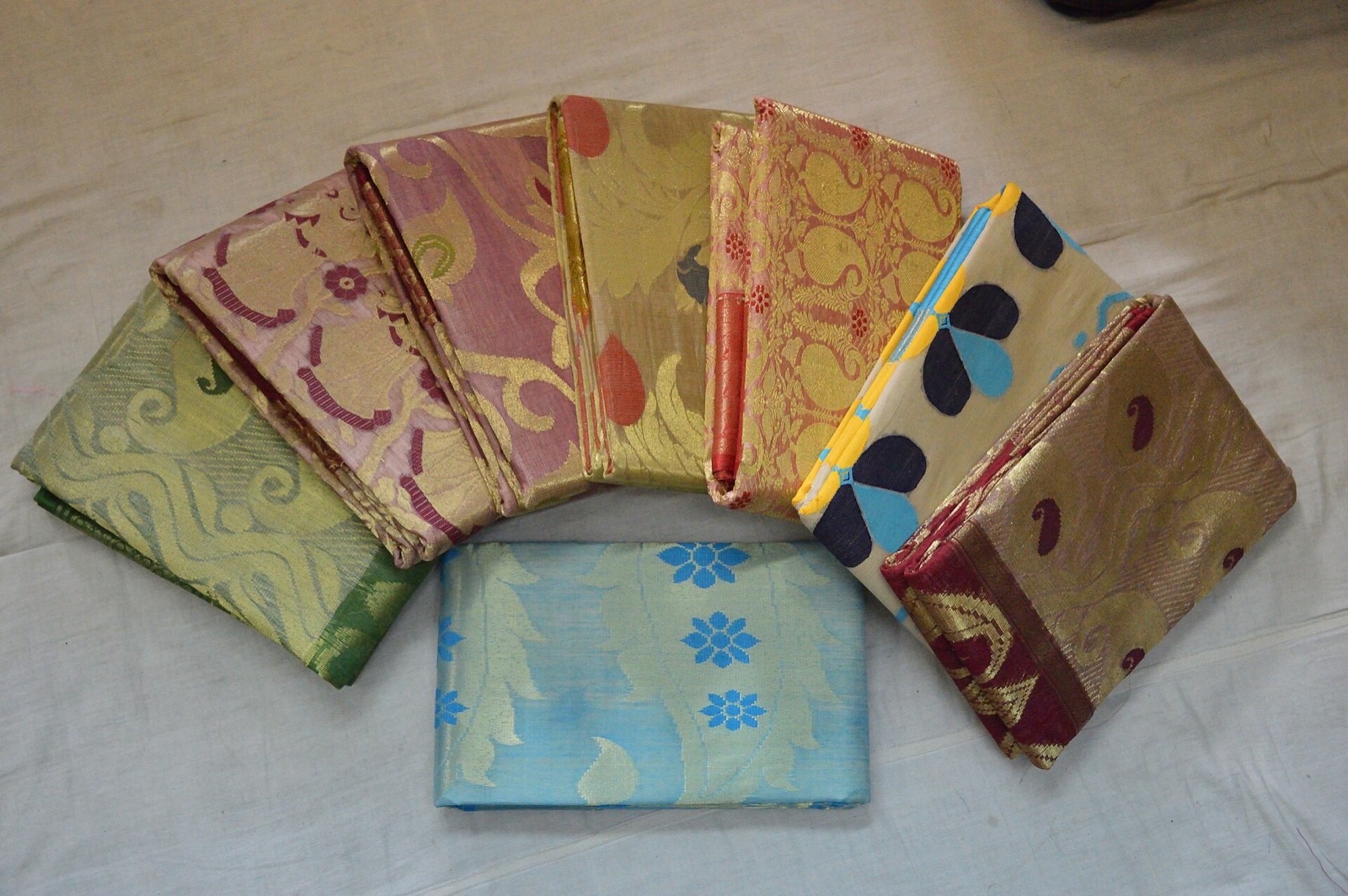 Tussar silk sarees of the kind woven in Bhagalpur