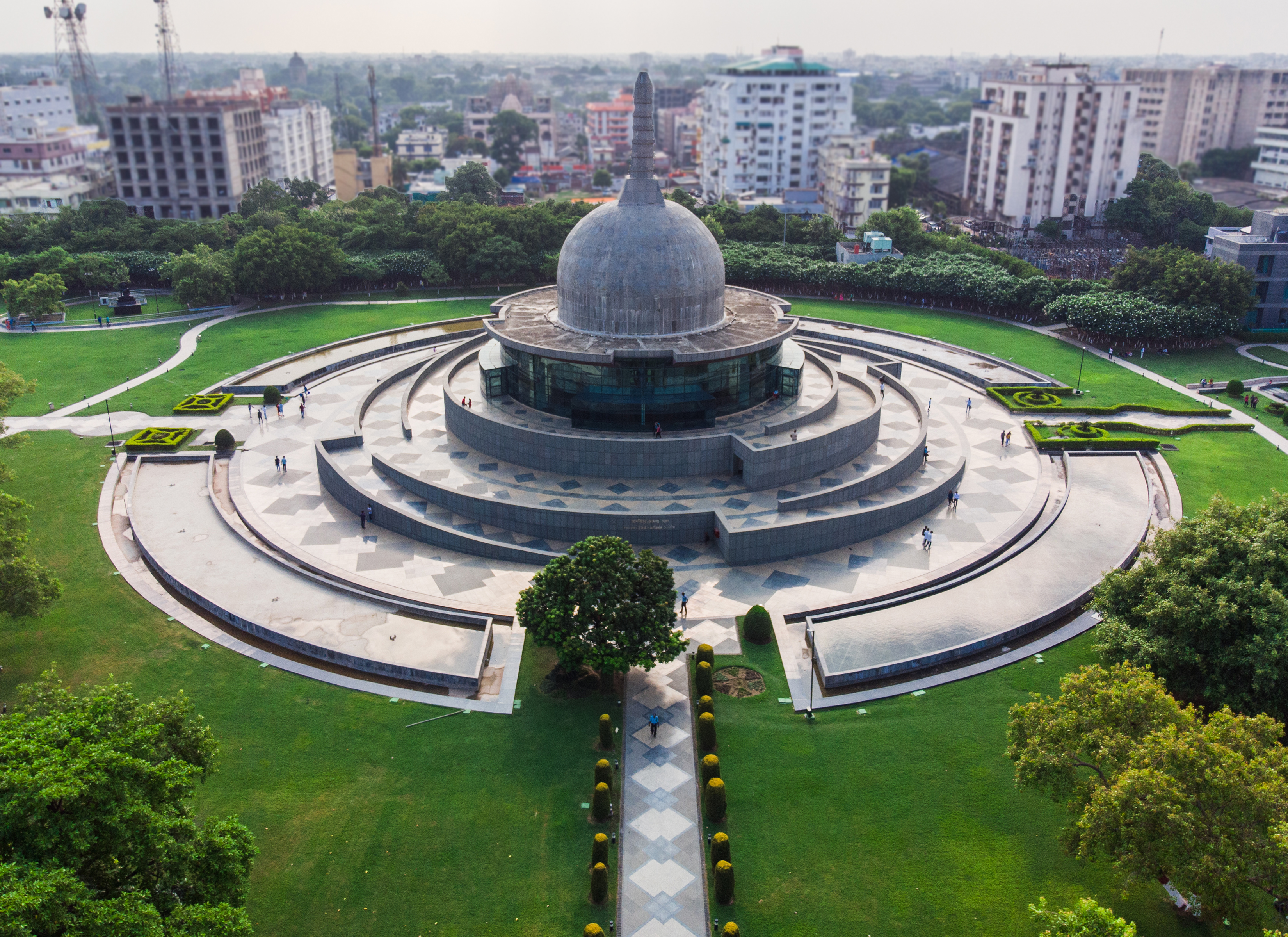 Stupa and gardens