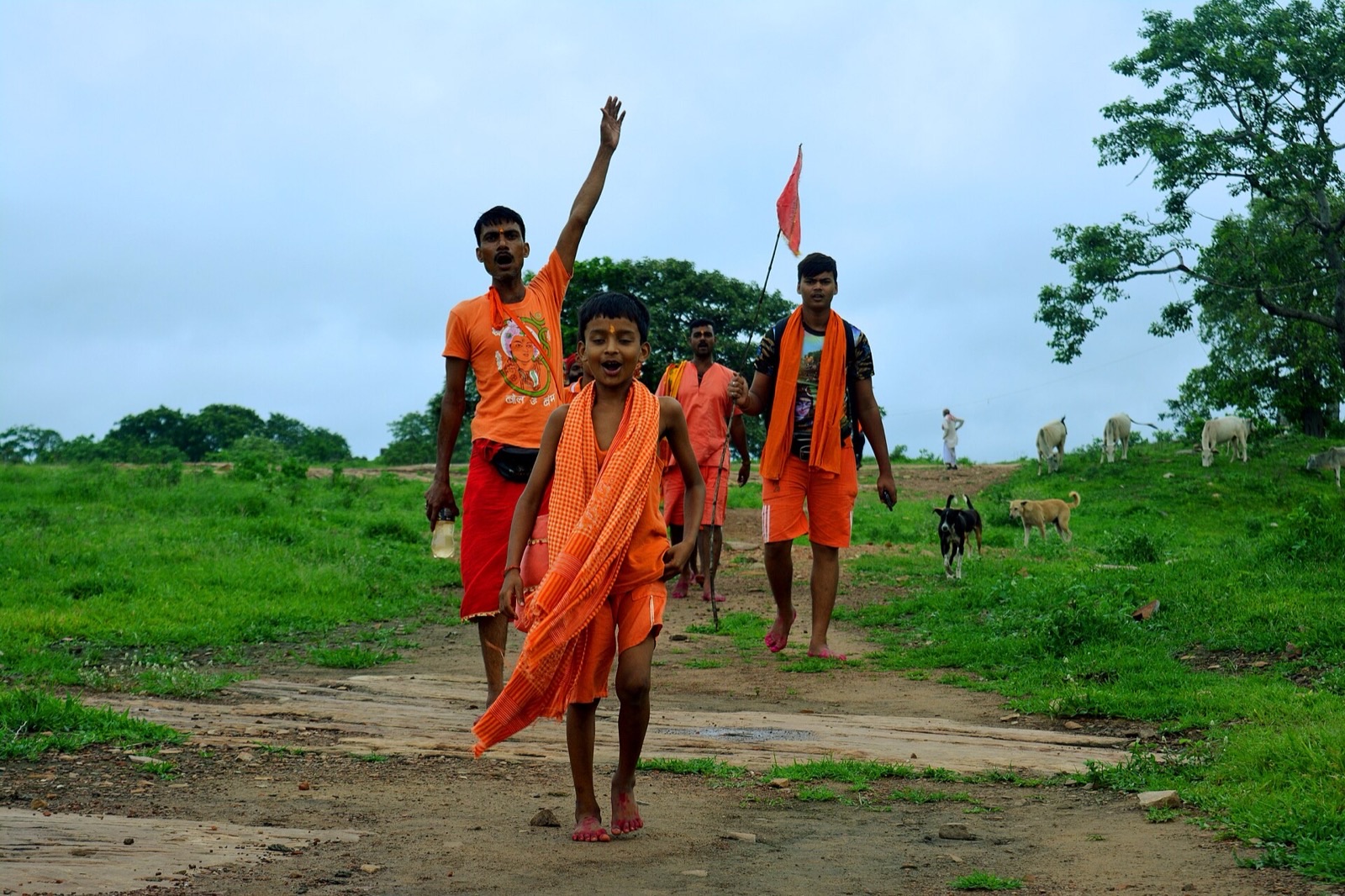Kanwariyas on the Shrawani Mela pilgrimage