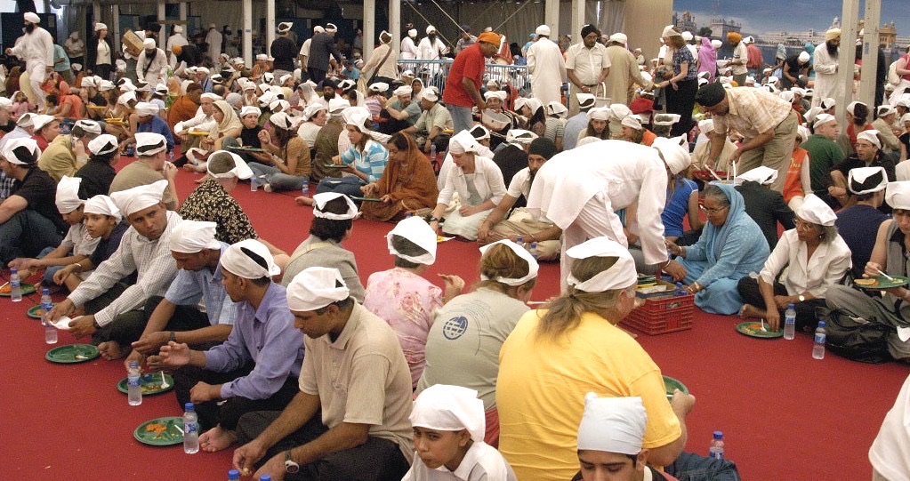 Community langar meal of the kind served at Patna Sahib