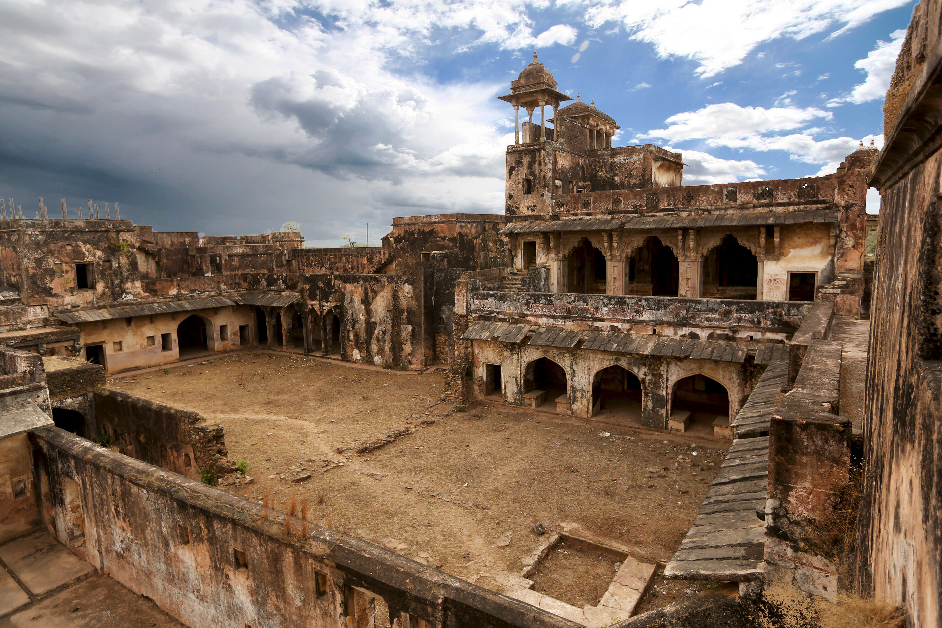 Hilltop ramparts of Rohtasgarh Fort
